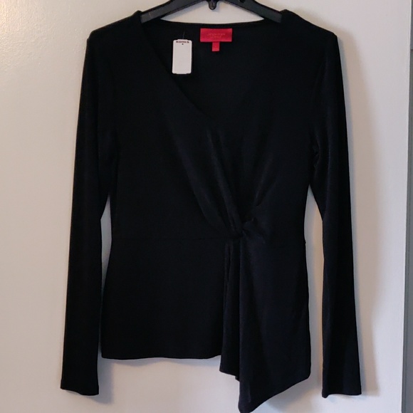 NEW Jennifer Lopez Elegant black top - Picture 2 of 4